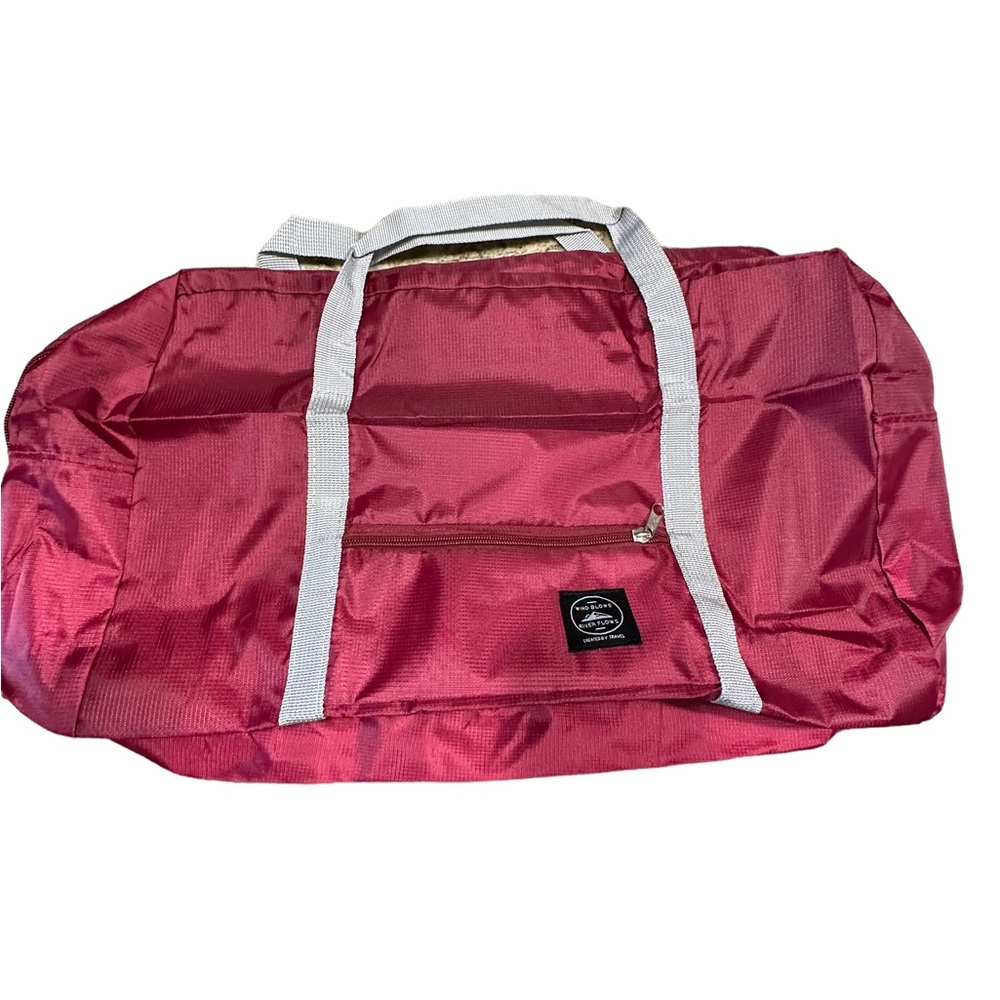 FLASH SALE!! Lightweight Burgundy and Gray Duffle Bag